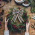 cprocx 4 Pieces Black White Buffalo Plaid Bow,Rustic Burlap Crafts Wreath Bow, Wall Home Front Door Decorative Ornaments