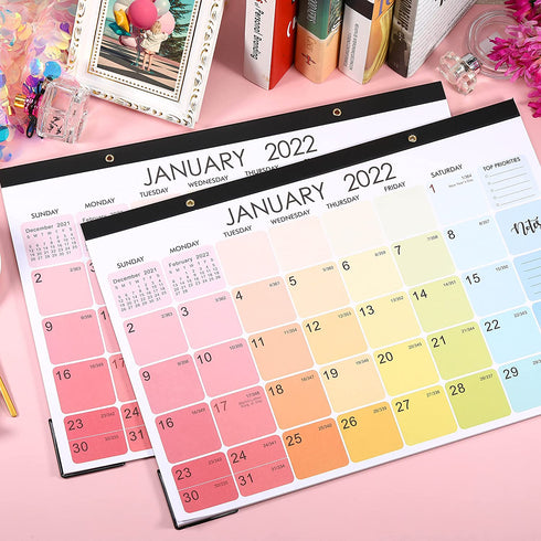 2022-2023 Desk Calendar - 18 Months Large Desk Calendar, 12'' x 17'', Jan. 2022 - Jun. 2023, Tear Off Design, 2 Corner Protectors & Hanging Holes, Perfect Desk/Wall Calendar for You