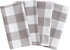 Elrene Home Fashions Farmhouse Living Buffalo Check Napkin Set of 4, 20" x 20", Gray/White 4