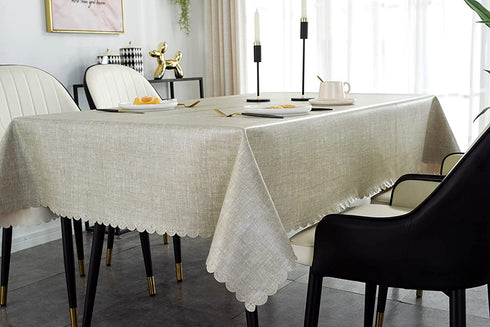 Qualsen Easter Square Tablecloth, Spring Tablecloth,Table Cloth for Picnic, Holiday, Party,Outdoors (60 x 60 inch,Linen)
