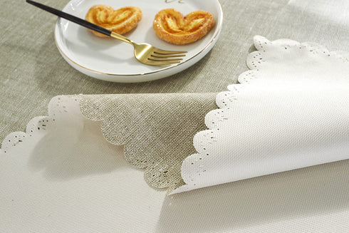 Qualsen Easter Square Tablecloth, Spring Tablecloth,Table Cloth for Picnic, Holiday, Party,Outdoors (60 x 60 inch,Linen)