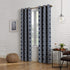 Sun Zero Barnett Trellis Blackout Grommet Curtain Panel, 40 in x 63, Navy Blue