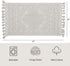 French Connection Nellore Bath Mat | Woven and Beaded Bathroom Rug | 100% Cotton | Premium Bathroom D©cor | Machine Washable | Measures 20"x34" | Light Grey