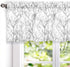 DriftAway Tree Branch Abstract Ink Printing Lined Thermal Insulated Window Curtain Valance Rod Pocket 52 Inch by 18 Inch Plus 2 Inch Header Silver Gray 1 Pack