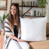 Foamily Throw Pillows Insert 24 x 24 Inches - Bed and Couch Decorative Pillow - Made in USA