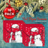 Unique Red Stripes Snowman Dinnerware Party Bundle | Dinner & Dessert Plates, Large & Small Napkins | Candy Cane Paper Disposable Kids Christmas Holiday Dessert Dinner Set