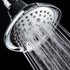 AquaDance, Chrome Hot Oval Square Style 6-setting High-Pressure Luxury Shower Head. Angle Adjustable, Solid Brass Connection Nut, Finish. Premium Quality Exclusive Showerhead from Top American