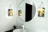 Dailyart Rustic Wall Sconces Mason Jars Sconce Farmhouse Wall Hanging Decor Lights LED Fairy Lights Home Decoration, Fake Plastic Flowers, Set of 2