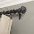 Decopolitan 1-Inch Urn Single Window Treatment Rod Set, 72 to 144-Inch, Bronze