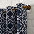 Sun Zero Barnett Trellis Blackout Grommet Curtain Panel, 40 in x 63, Navy Blue