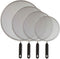 U.S. Kitchen Supply Set of 4 Classic Splatter Screens, 13", 11.5", 10", and 8" - Stainless Steel Fine Mesh, Comfort Grip Handles - Use on Boiling Pots Frying Pans - Grease Oil Guard, Safe Cooking Lid