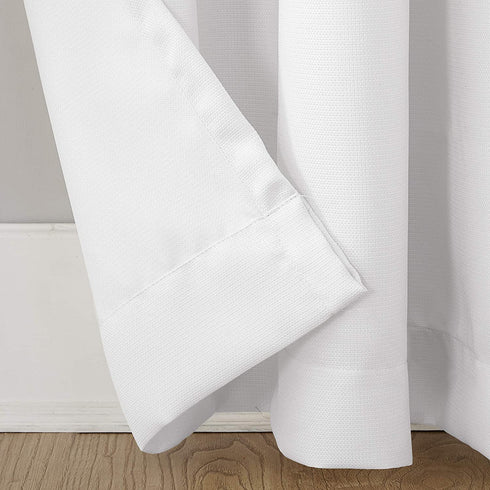 No. 918 Montego Casual Textured Grommet Curtain Panel, 48" x 84", White