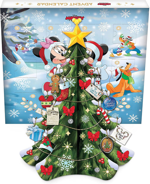 Disney Mickey & Friends Advent Calendar Box Set - with Storybook, Daily Family Activities, and 3D Christmas Tree