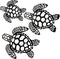 3 Pieces Sea Turtle Beach Theme Decor Metal Coastal Turtle Decor Wall Hanging Beach Sculpture Metal Farmhouse Turtle Wall Art Hawaiian Style Room Ornament for Home Indoor Outdoor Bathroom Garden
