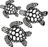 3 Pieces Sea Turtle Beach Theme Decor Metal Coastal Turtle Decor Wall Hanging Beach Sculpture Metal Farmhouse Turtle Wall Art Hawaiian Style Room Ornament for Home Indoor Outdoor Bathroom Garden