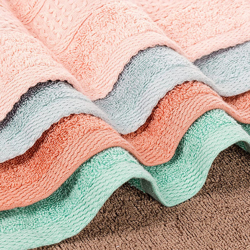 Washcloths for Body and Face - Absorbent Bath Towels Bulk Set, 100% Cotton Hotel Towels for Bathroom in Bulk. Durable,Soft Bath Rags, Wash Rag (Multicolor, Pack of 12)