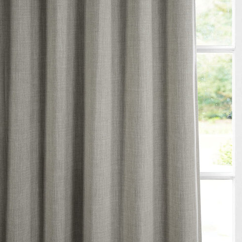 HPD Half Price Drapes BOCH-LN185-P Faux Linen Room Darkening Curtain (1 Panel) 50 X 84, BOCH-LN1857-84, Oatmeal
