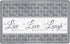 Achim Home Furnishings Anti Fatigue Mat 18" x 30", Live, Love, Laugh, Grey