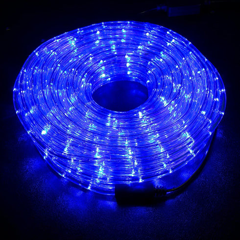 WYZworks 10 ft Blue PRE-Assembled LED Rope Lights - 2 Wire Christmas Holiday Decoration Indoor/Outdoor Lighting | UL Certified