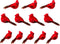 Berfutall-12PCS Bird Christmas Ornaments Clip on Cardinals for Trees-3.5 lnch with Clips or Wire (a)
