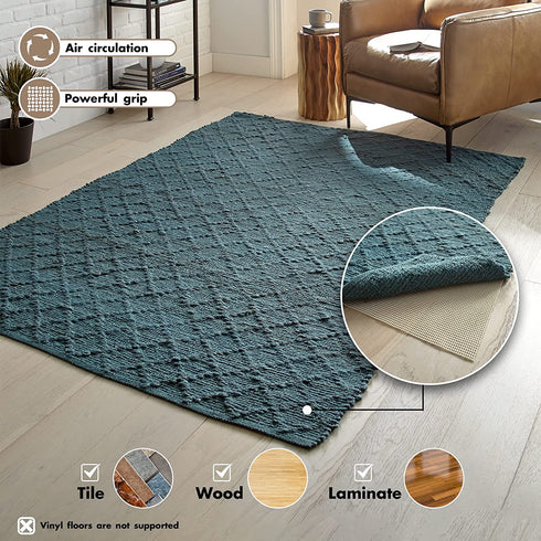 Ophanie Non Slip Rug Pad 5x7 Rug Gripper Extra-Thick Carpet Padding for Hardwood Floors, Keep Your Rugs Safe and in Place