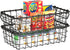 SimpleHouseware 2 Pack Stackable Single Wire Basket, (8.9 x 15.5 x 4.3 in)