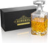 Hibekol Whiskey Decanter with Glass Stopper Lead-Free Glass 25.3 oz/ 750ml Decanter for Bourbon, Wine, Scotch, Vodka or Liquor€¦