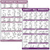 2 Pack: Half Balance Ball Workout Poster + Yoga Ball Exercise Chart - Set of 2 Workout Posters