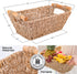 Small Wicker Baskets - Hand-Woven Seagrass Storage Baskets - Beautiful Toilet Paper Holder Basket for Bathroom - 12" x 7.2" x 4.4", 2-Pack