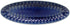 Euro Ceramica Peacock Collection Crackleglaze Serveware Trays/Platters, 13" Oval Appetizer, Feather Geometric Pattern, Blue