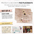 Blissful Living Set of 4 Placemats, Stain Resistant - Decorate Your Kitchen Table with Our Beautiful Rectangle pad placemat (Travertine Marble)
