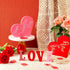 Valentine's Day Wooden Table Sign Decoration 3 Pieces Heart Wooden Signs Love Letter Home Decor Rustic Romantic Mr and Mrs Sign for Valentine's Day Wedding Table Party Home