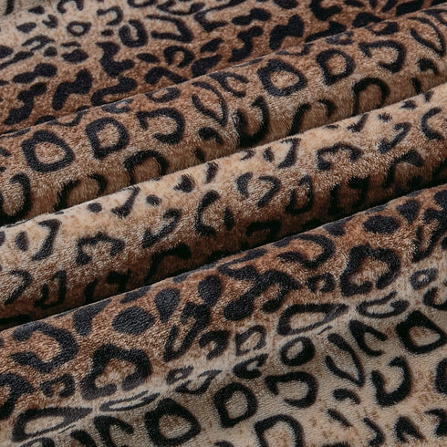 softan Leopard Print Flannel Blanket Lightweight Super Soft Ultra Luxurious Plush Fleece Blankets (Leopard, Throw(50"×60"))