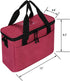 Insulated Drink Carrier Bag for Delivery, Reusable Coffee Cup Holder Caddy Bag with Handle, Tote Bag with Adjustable Dividers, Keep Beverage Hot or Cooler, Ideal for Grubhub Uber Eats Car Drivers (Red)