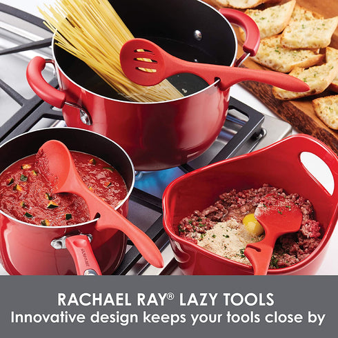Rachael Ray Tools & Gadgets Solid Spoon, 13", Red