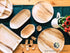 Naturally Chic Palm Leaf Plates - 4 Inch Round - Bamboo Like, Eco Friendly, Disposable, Compostable and Biodegradable Plates for Weddings, Parties and Events