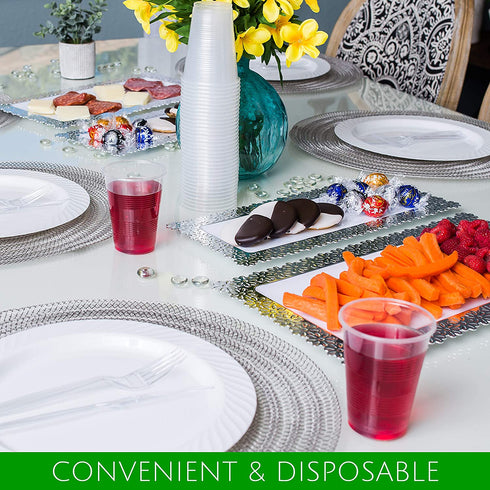 7 oz Disposable Clear Plastic Cups 400 Count