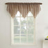 No. 918 25908 Erica Crushed Texture Sheer Voile Beaded Ascot Rod Pocket Curtain Valance, 51" x 24", Taupe