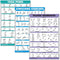 QuickFit 3 Pack - Yoga Poses + Stretching Exercises + Pilates Mat Work Poster Set - Set of 3 Workout Charts (Laminated, 18" x 27")