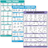 QuickFit 3 Pack - Yoga Poses + Stretching Exercises + Pilates Mat Work Poster Set - Set of 3 Workout Charts (Laminated, 18" x 27")