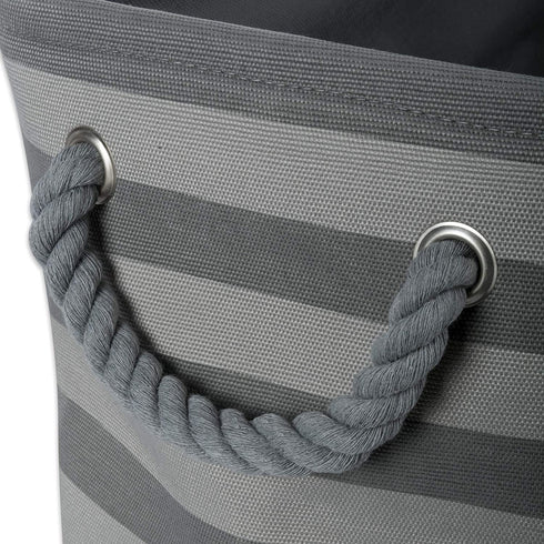 Bone Dry Pet Storage Collection Striped Paw Patch Bin, Large Rectangle, Gray