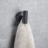 Marmolux Acc - Towel Hook Black Bathroom Single Coat Hooks Bath Kitchen Small Hand Towel Holder Hat Door Hanger Rack Home Storage Stainless Steel Bathroom Hardware Set Wall Mount Matte Black