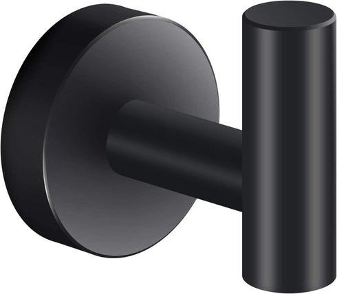 Marmolux Acc - Towel Hook Black Bathroom Single Coat Hooks Bath Kitchen Small Hand Towel Holder Hat Door Hanger Rack Home Storage Stainless Steel Bathroom Hardware Set Wall Mount Matte Black