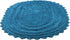TreeWool, (Pack of 2) Bath Rugs with Crochet Border in Plush Cotton, Reversible - Oval (17" x 24"; Teal)