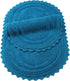 TreeWool, (Pack of 2) Bath Rugs with Crochet Border in Plush Cotton, Reversible - Oval (17" x 24"; Teal)