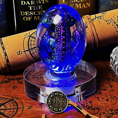 MAUNDEN Purple Dragon Egg Statue Decoration Ornament Christmas Halloween Easter Egg Gift