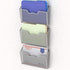 3 Pack - SimpleHouseware Wall Mount Single Pocket File Organizer Holder, Silver