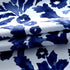 DriftAway Julia Watercolor Blooming Flower Floral Lined Thermal Insulated Window Curtain Valance Rod Pocket 52 Inch by 18 Inch Plus 2 Inch Header Navy 1 Pack