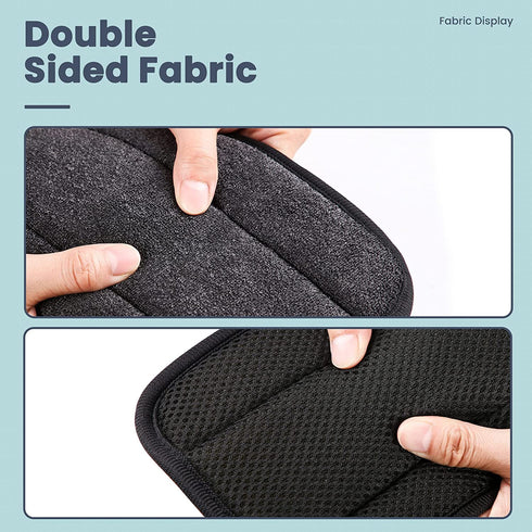 Kitchen Sink Faucet Absorbent Mat,Faucet Splash Catcher Wrapround Sink Splash Guard,Microfiber Cloth Dish Drying mat,Water Drip Catcher,Sink Protectors for Kitchen Counter,Bathroom,RV (1 Pack, Black)