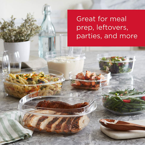 Rubbermaid Meal Prep Premier Food Storage Container, 6 Piece Set, Grey